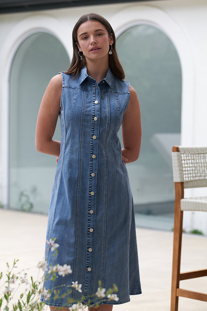 FOIL JEAN-ERATION DRESS – Bay Road Clothes