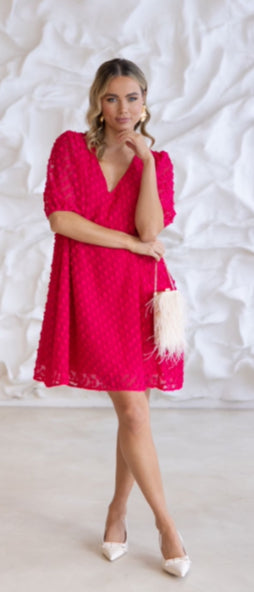 TWO T'S FLORAL LASER CUT DRESS