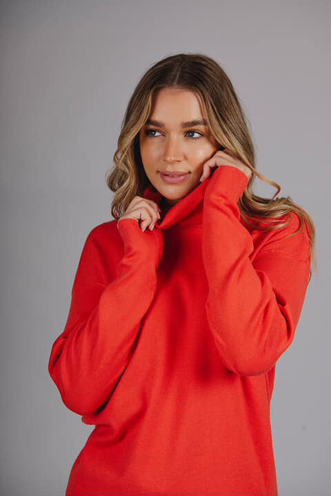 BELLA KNITWEAR ROLL NECK JUMPER