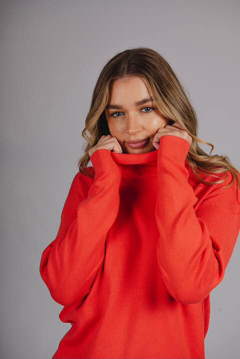 BELLA KNITWEAR ROLL NECK JUMPER