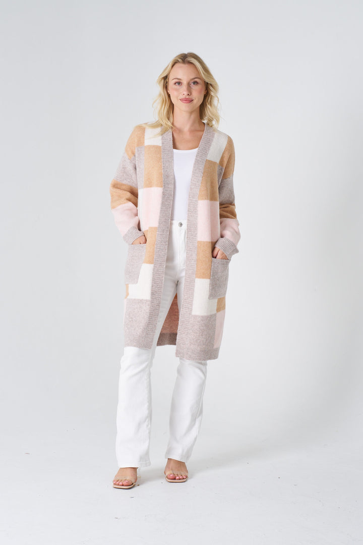 STRIPE LONG CARDI