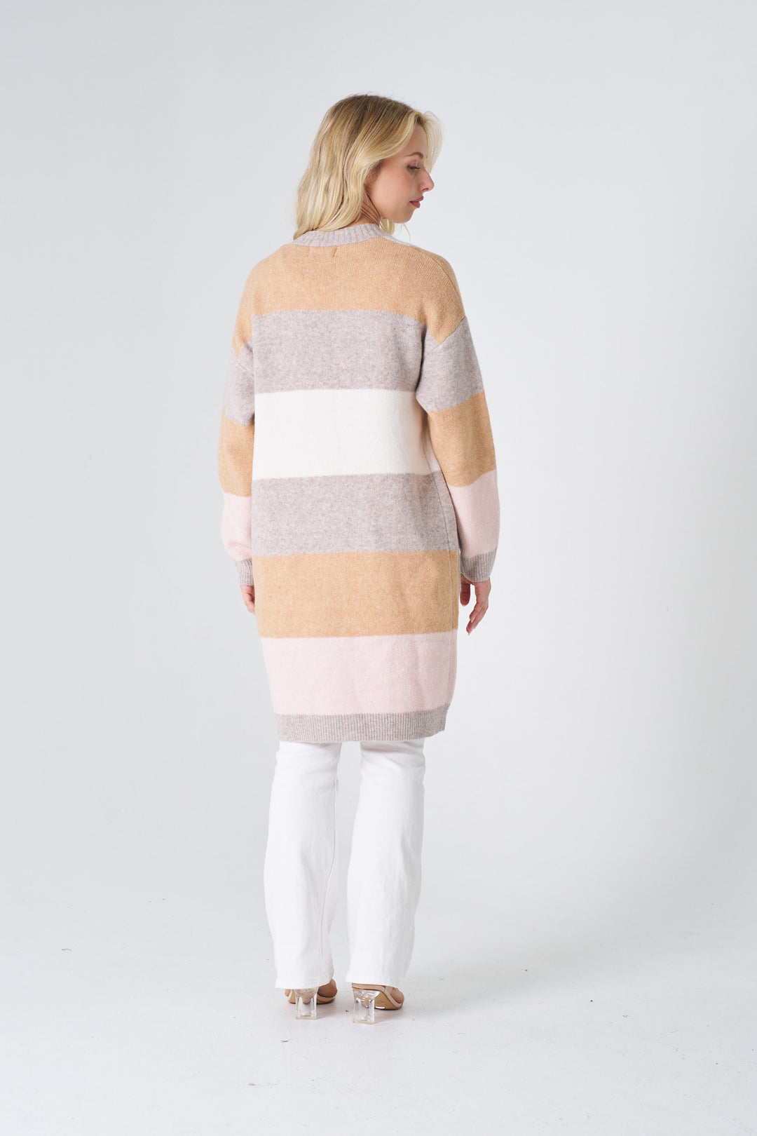 STRIPE LONG CARDI