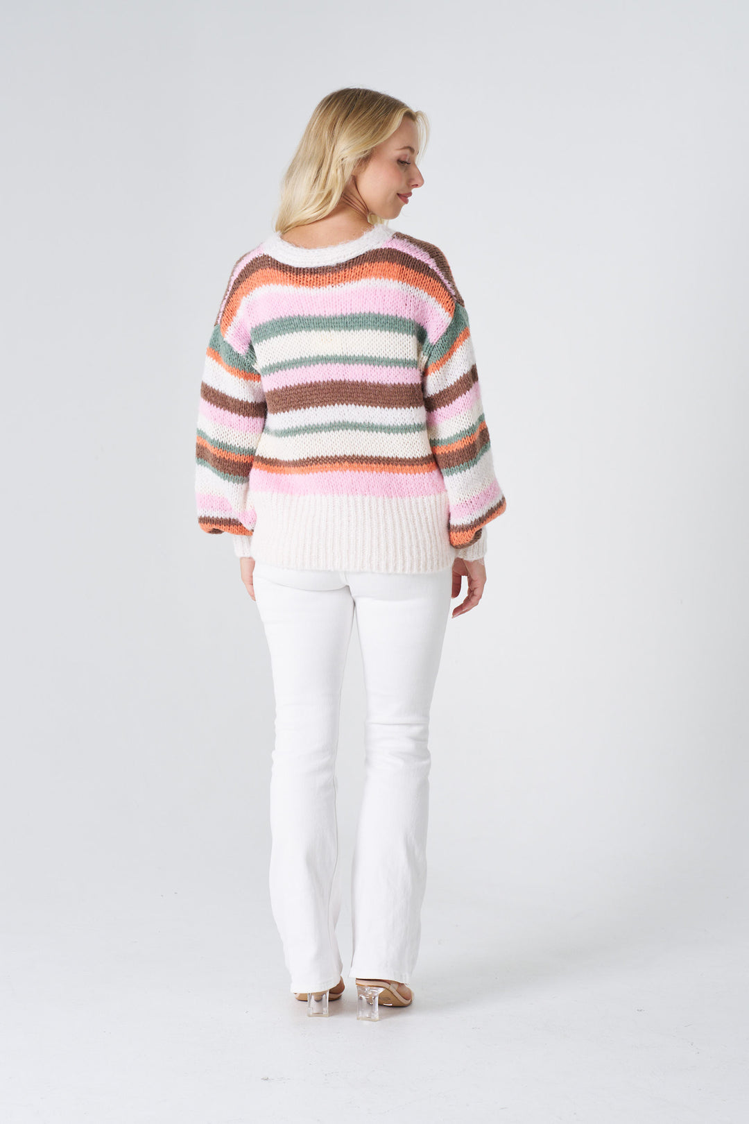 STRIPE CROP CARDI