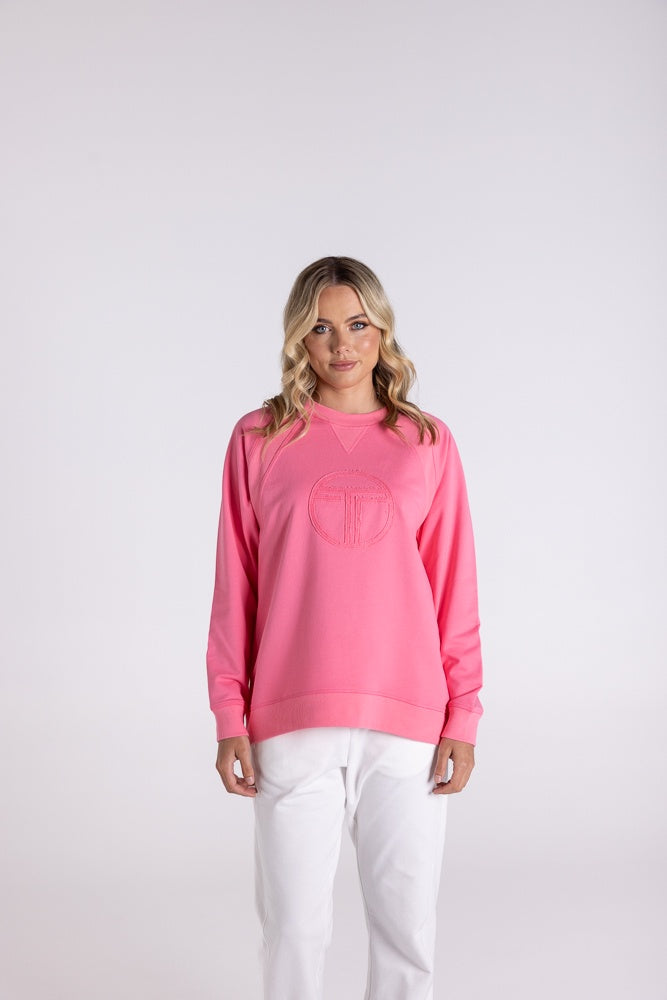TWO TS SWEATER WITH RAW LOGO