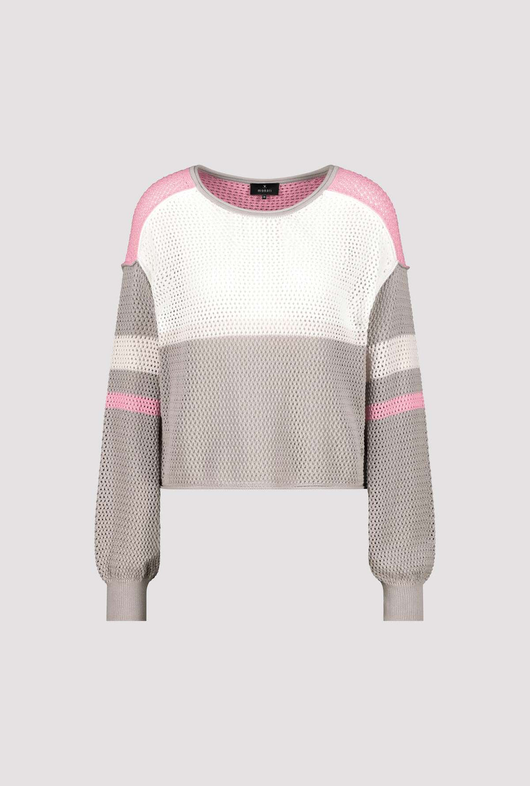 MONARI HOLEY CROP SWEATER