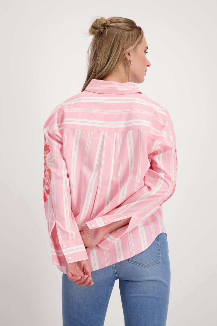 MONARI EMB SLEEVE SHIRT