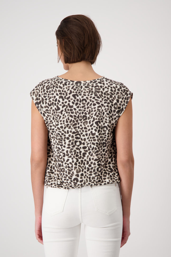 MONARI 409199 JERSEY BLOUSE LEO ALLOVER
