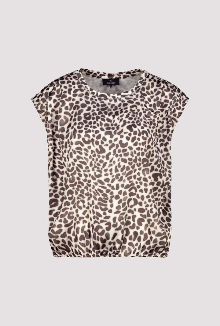 MONARI 409199 JERSEY BLOUSE LEO ALLOVER