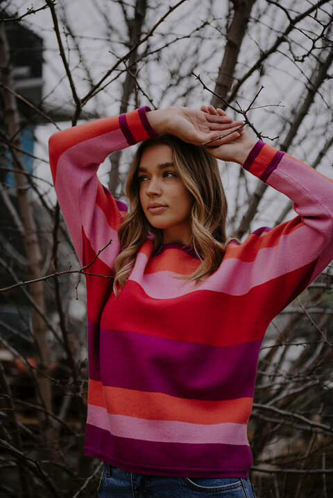 BELLA KNITWEAR DOLMAIN SLV PULLOVER