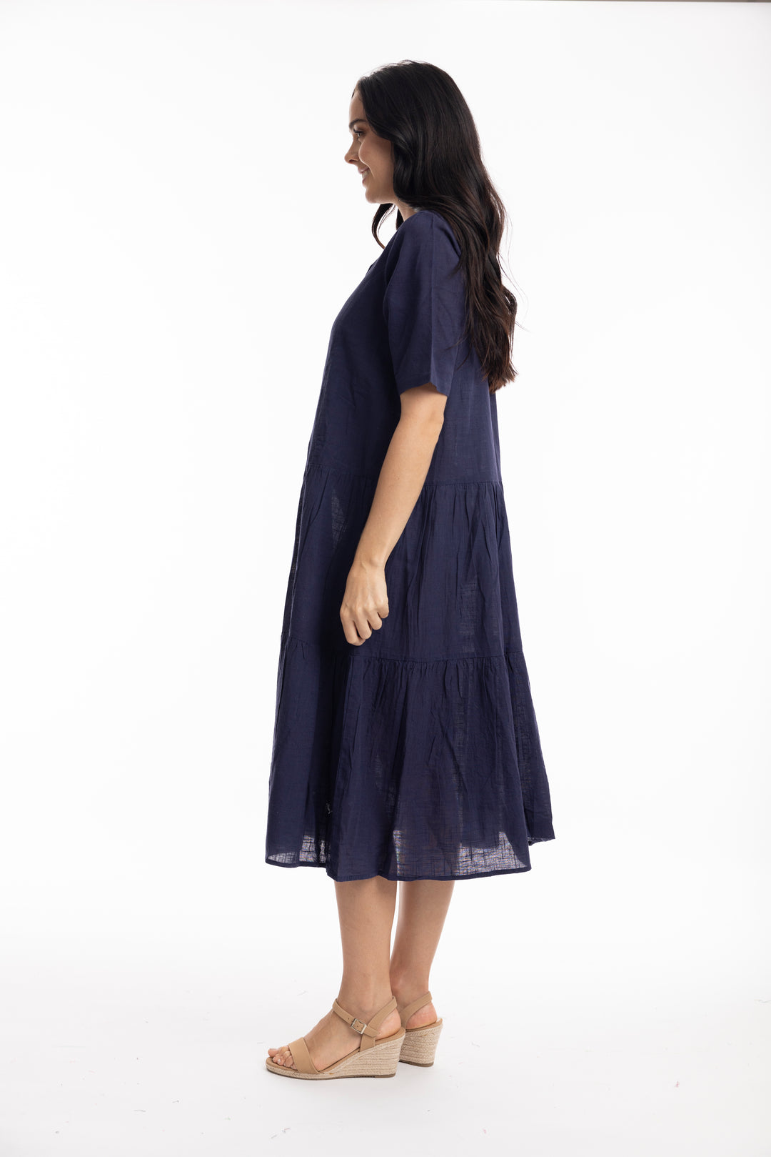 ORIENTIQUE MIDI LAYERED DRESS