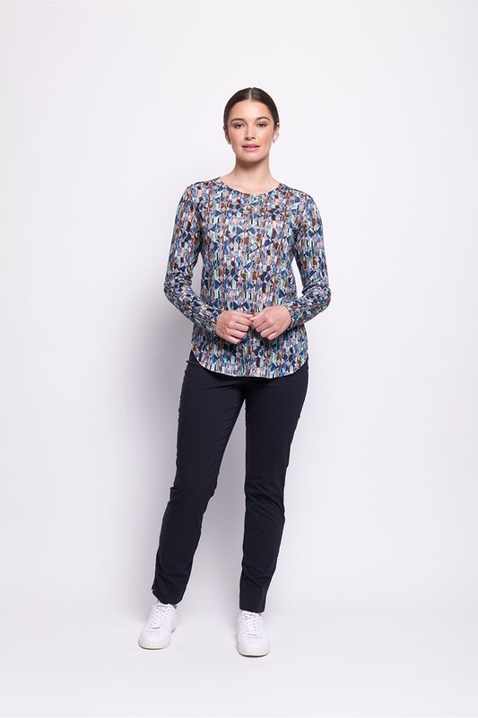 FOIL LONG SLIM TRAPEZE PANT