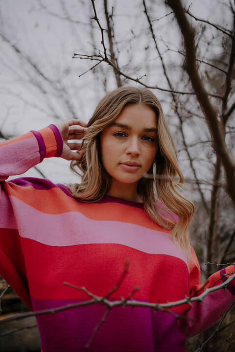 BELLA KNITWEAR DOLMAIN SLV PULLOVER