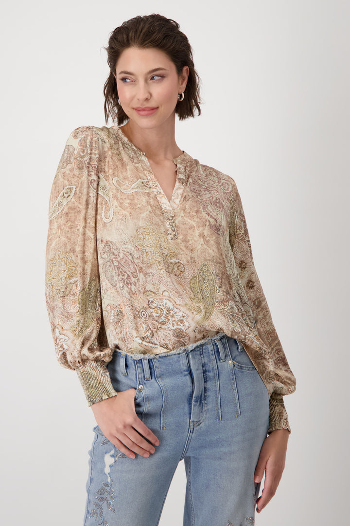 MONARI RND NECK BLOUSE