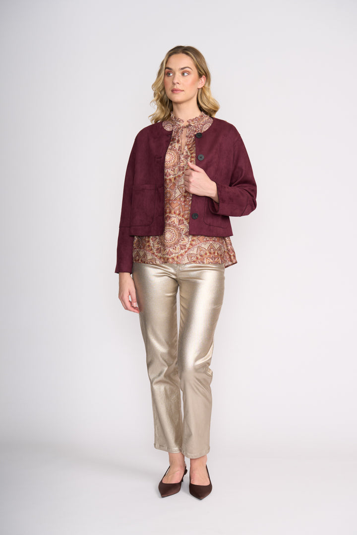 FOIL STEPPING OUT BLOUSE