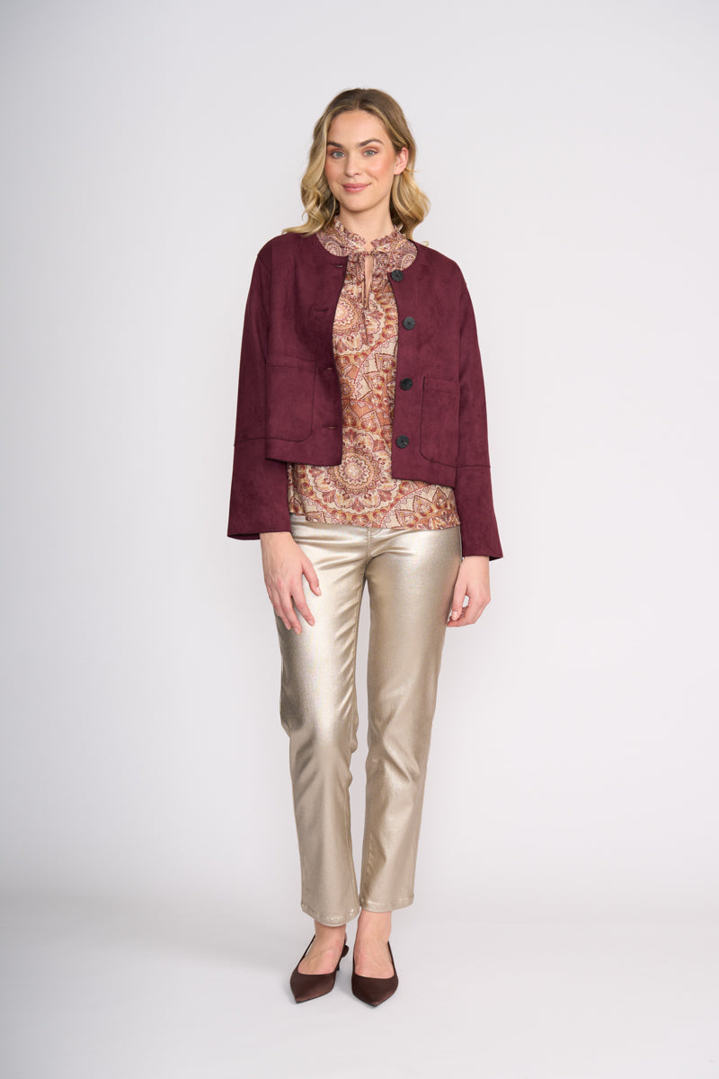 FOIL STEPPING OUT BLOUSE