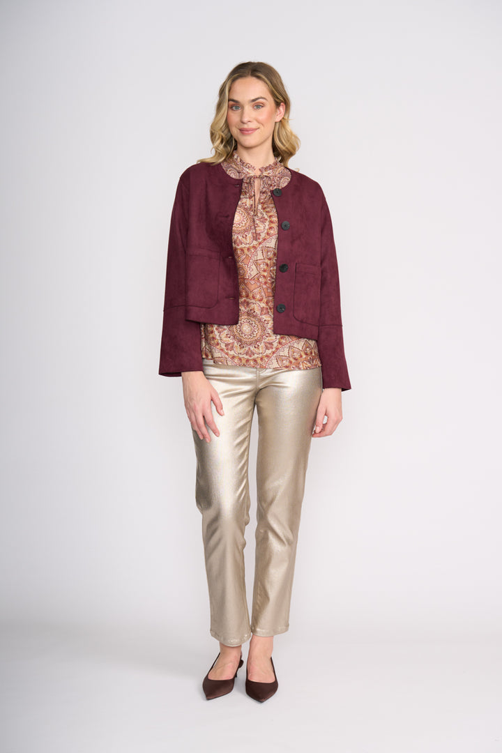 FOIL STEPPING OUT BLOUSE