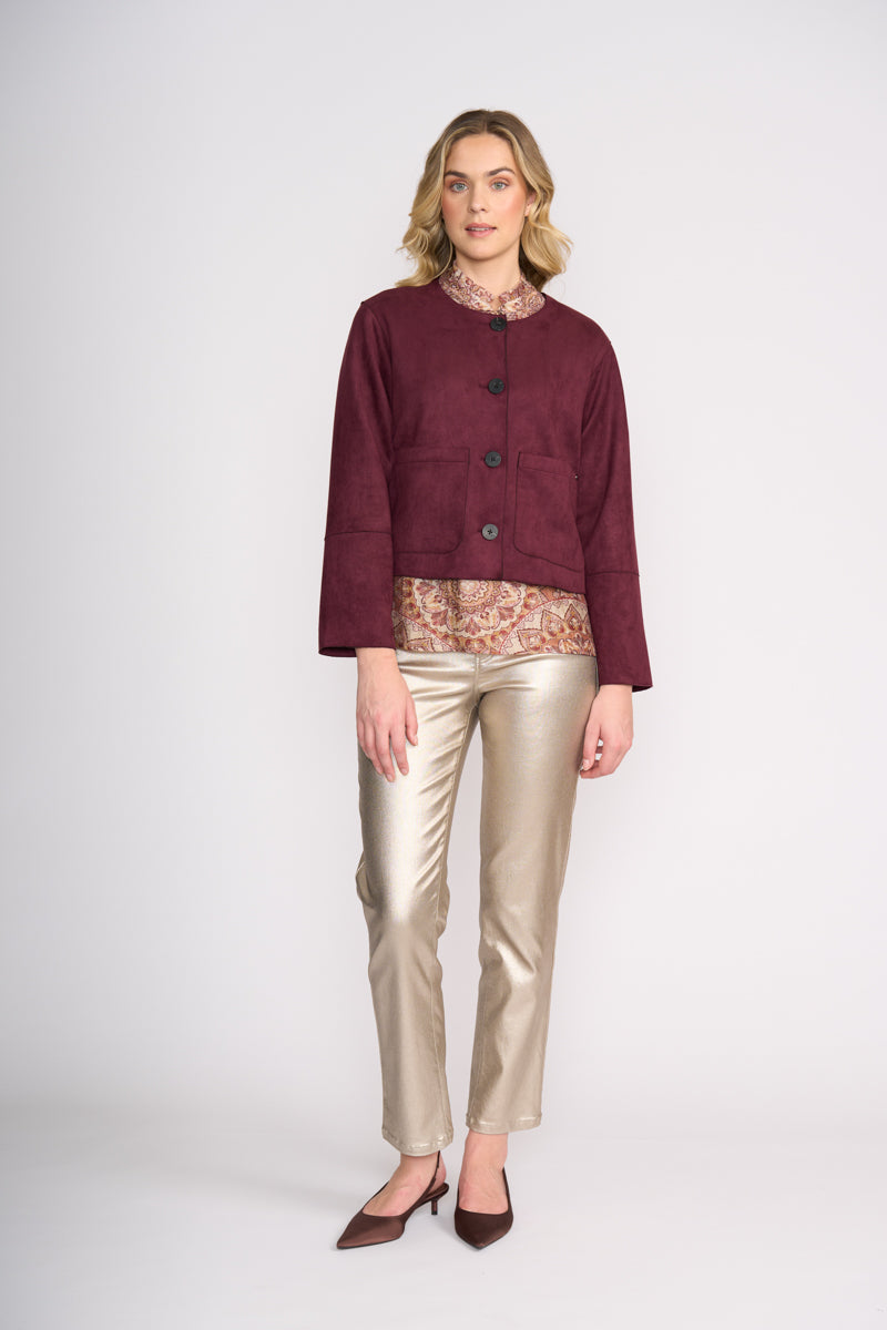 FOIL STEPPING OUT BLOUSE
