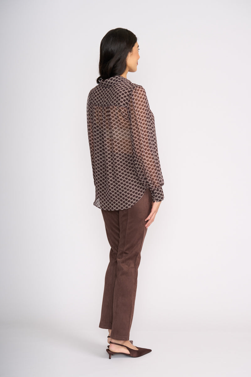 FOIL LOOKING SUEDE PANT