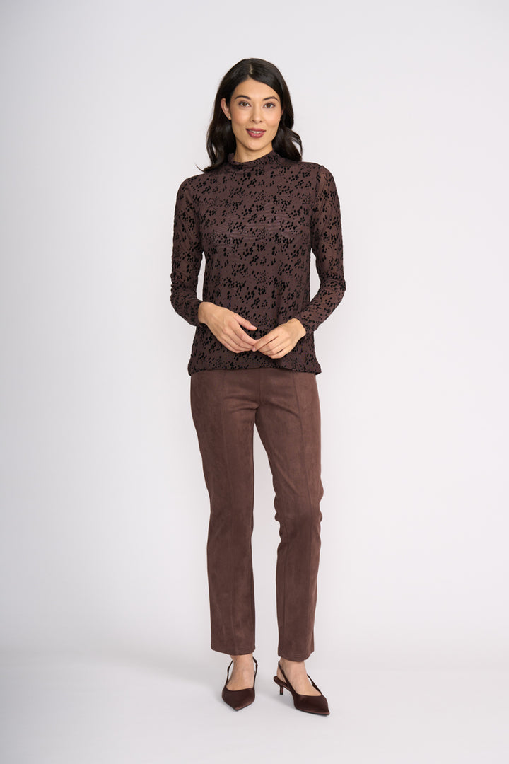 FOIL LOOKING SUEDE PANT