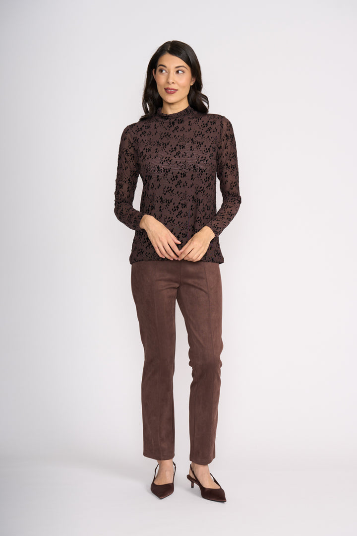 FOIL LOOKING SUEDE PANT