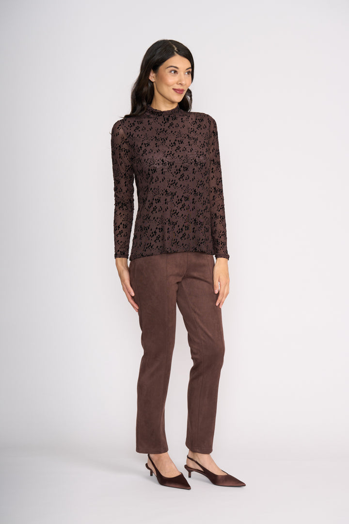 FOIL LOOKING SUEDE PANT