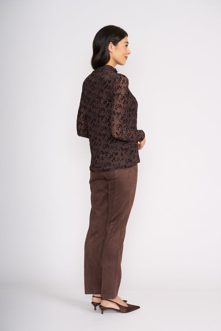 FOIL LOOKING SUEDE PANT
