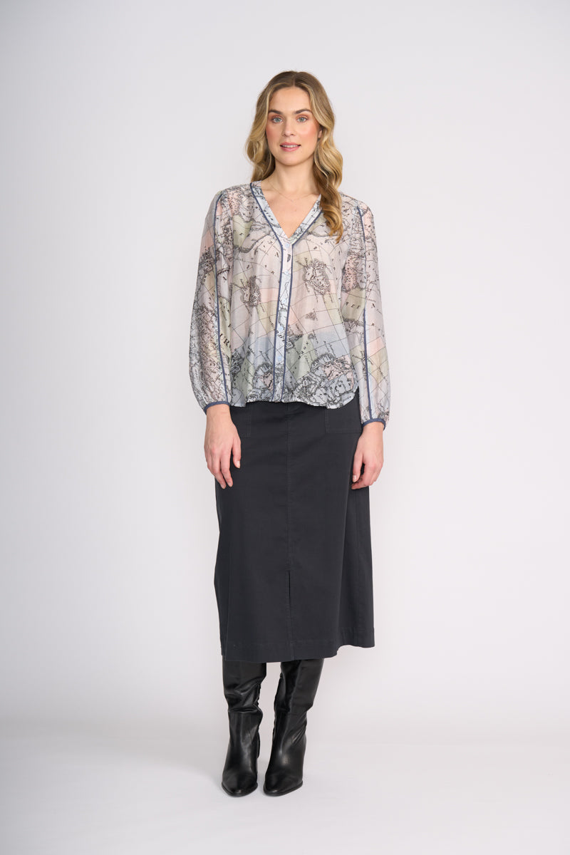 FOIL PIPELINE BLOUSE