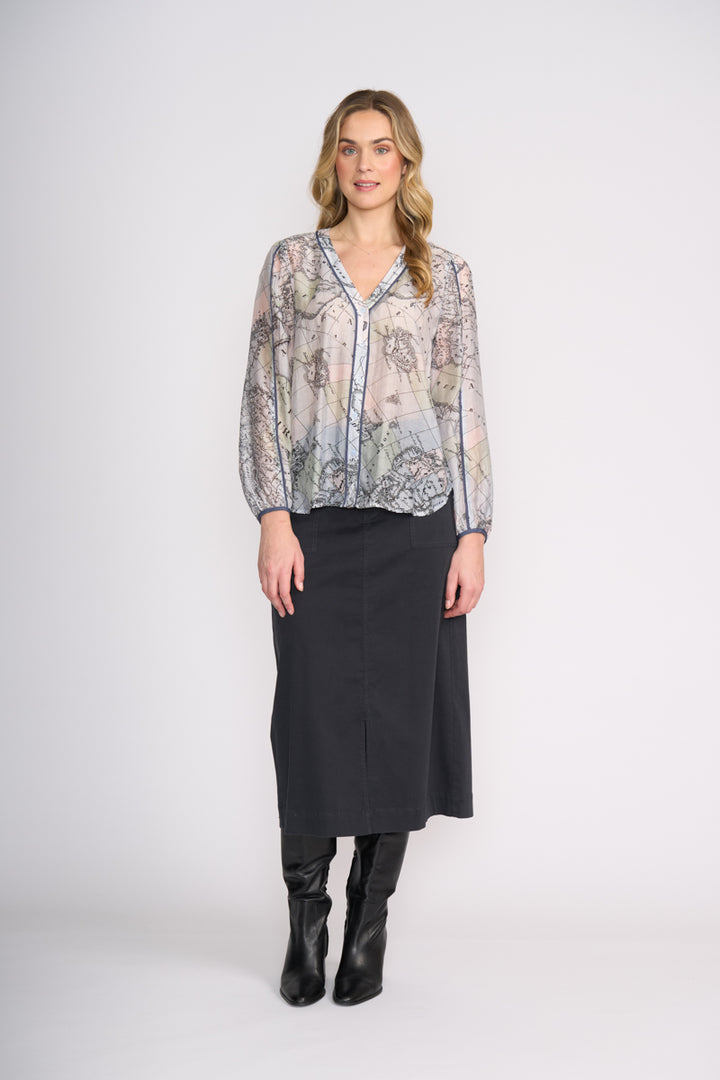 FOIL PIPELINE BLOUSE