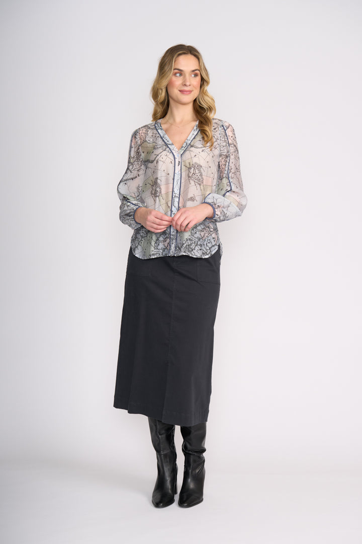 FOIL PIPELINE BLOUSE