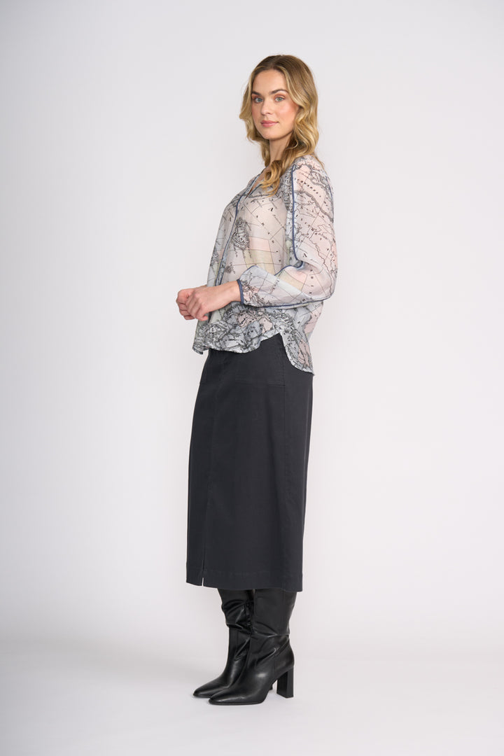 FOIL PIPELINE BLOUSE