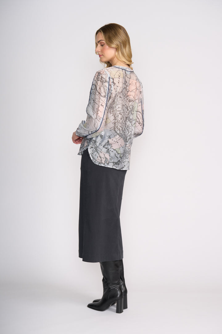 FOIL PIPELINE BLOUSE