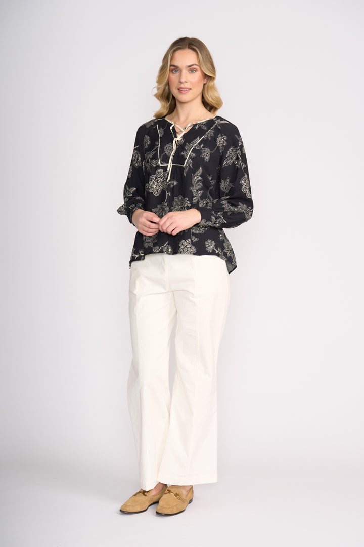 FOIL THREAD TALES BLOUSE
