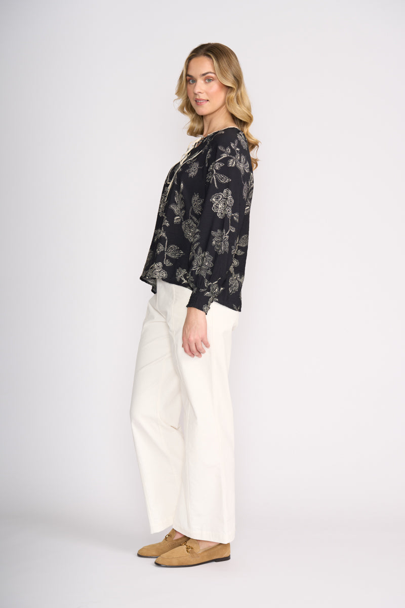 FOIL THREAD TALES BLOUSE