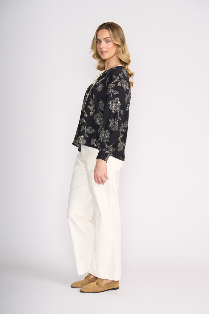 FOIL THREAD TALES BLOUSE