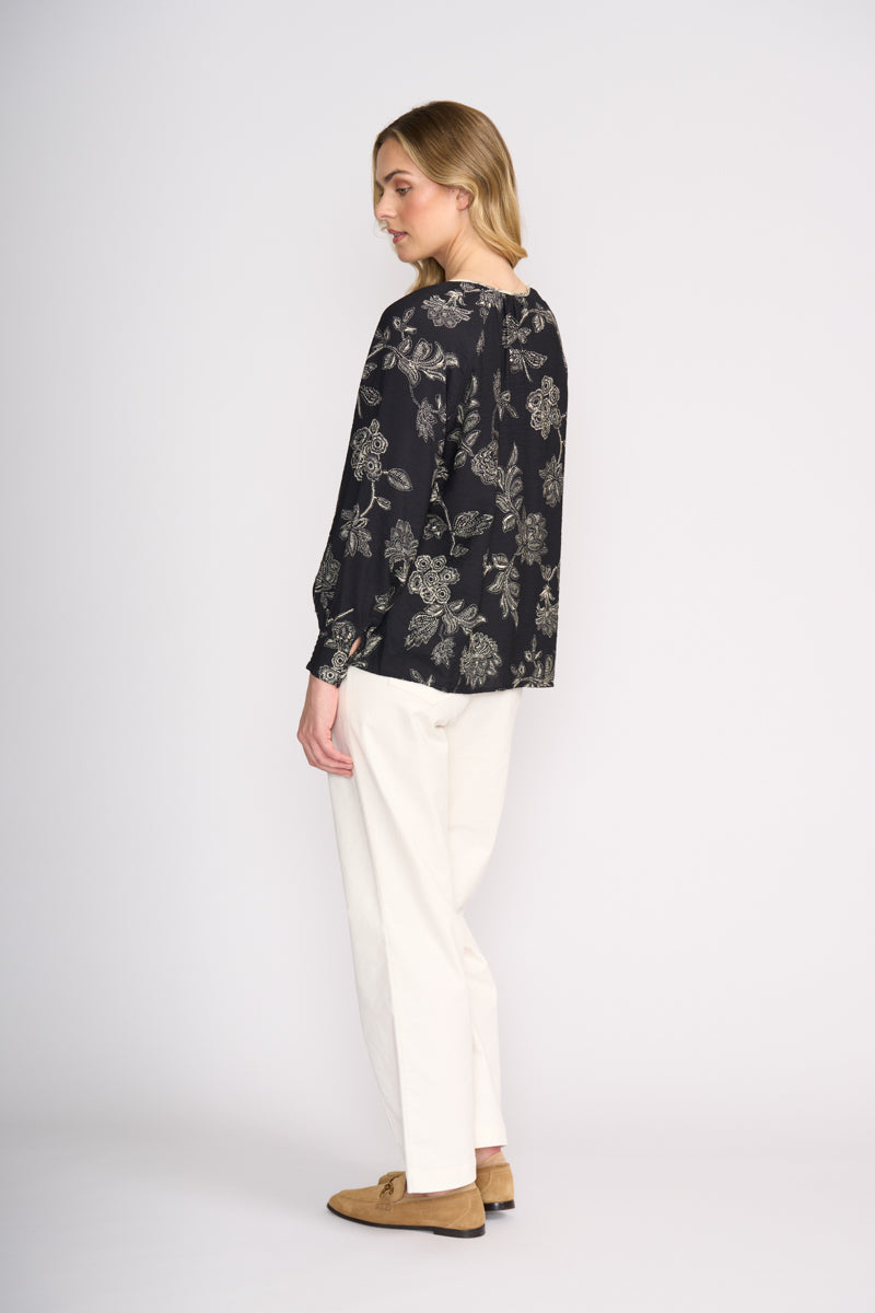 FOIL THREAD TALES BLOUSE