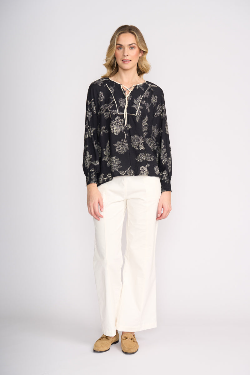 FOIL THREAD TALES BLOUSE