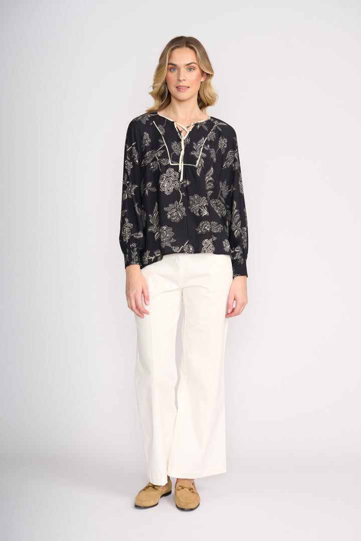 FOIL THREAD TALES BLOUSE