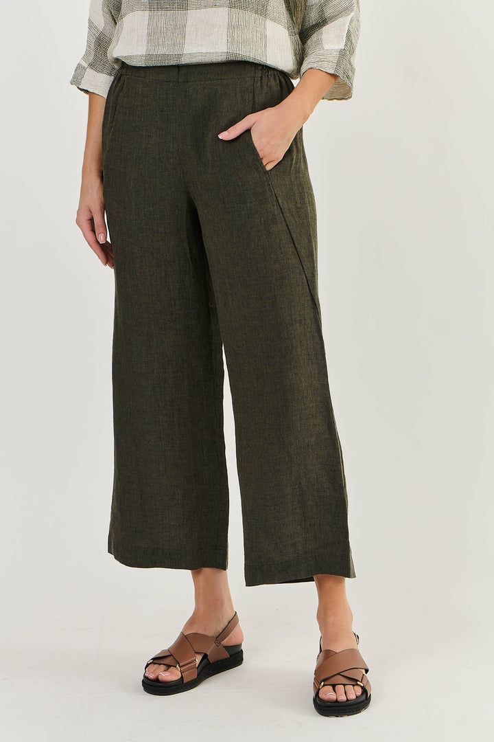 NATURALS LINEN WIDE LEG PANT