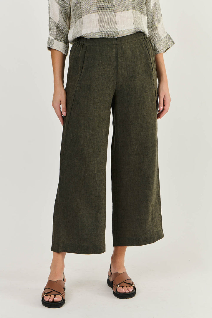 NATURALS LINEN WIDE LEG PANT