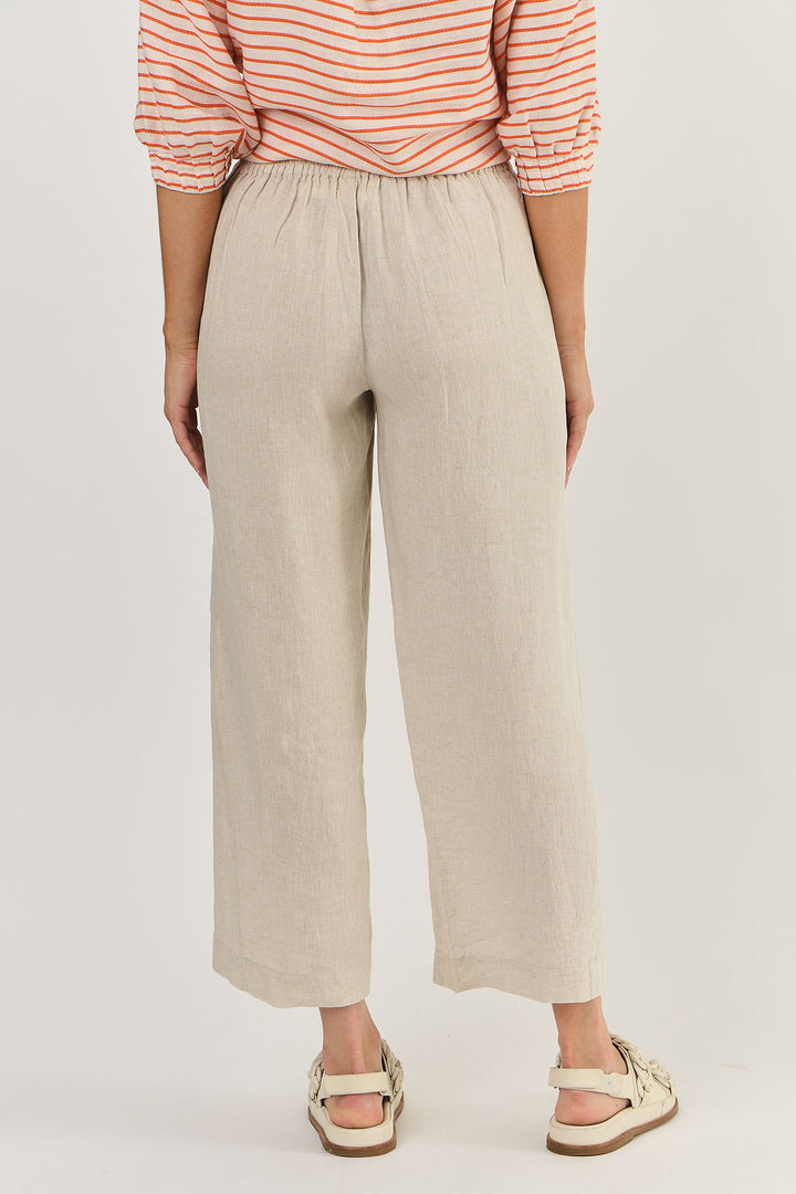 NATURALS LINEN WIDE LEG PANT