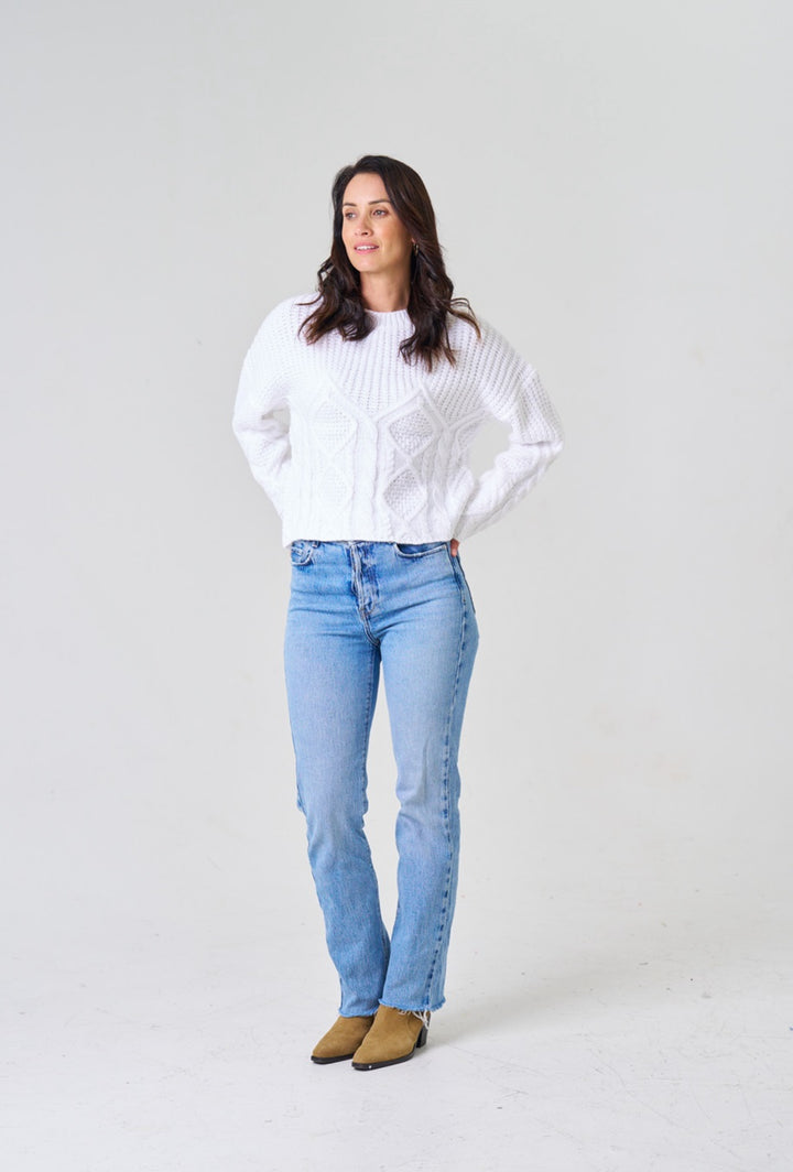 CHANEL CABLE CROP SWEATER