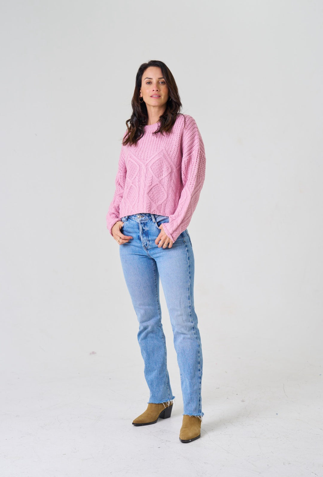 CHANEL CABLE CROP SWEATER