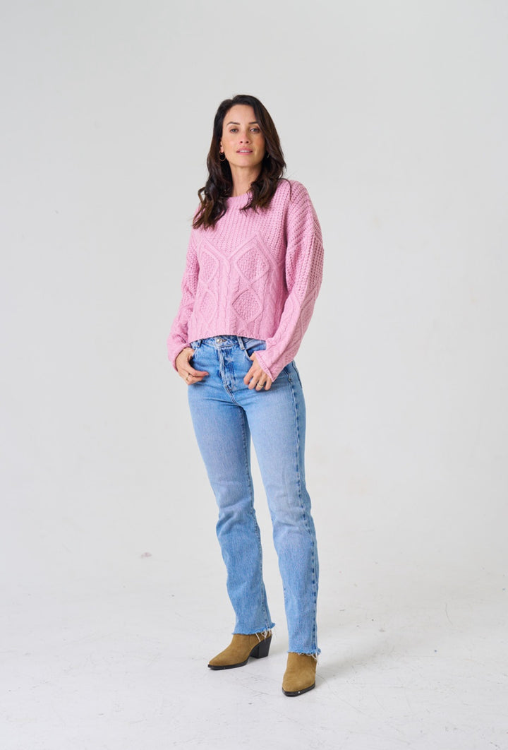 CHANEL CABLE CROP SWEATER