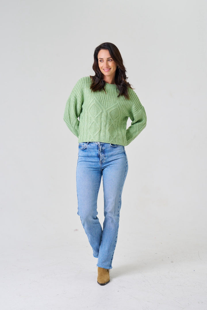 CHANEL CABLE CROP SWEATER