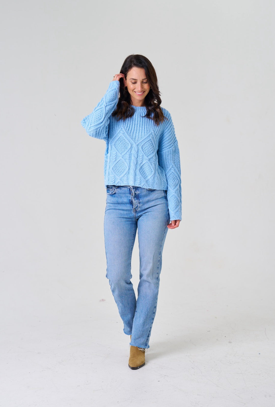 CHANEL CABLE CROP SWEATER