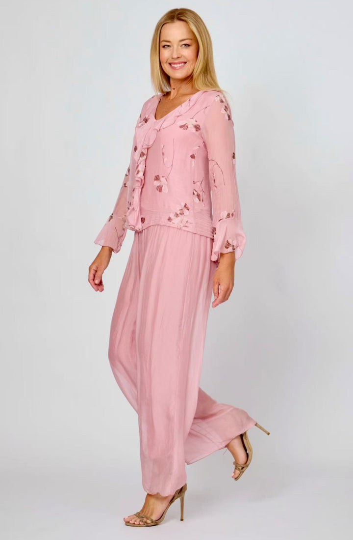 LA STRADA FRILL FRONT BELL SLEEVE TOP