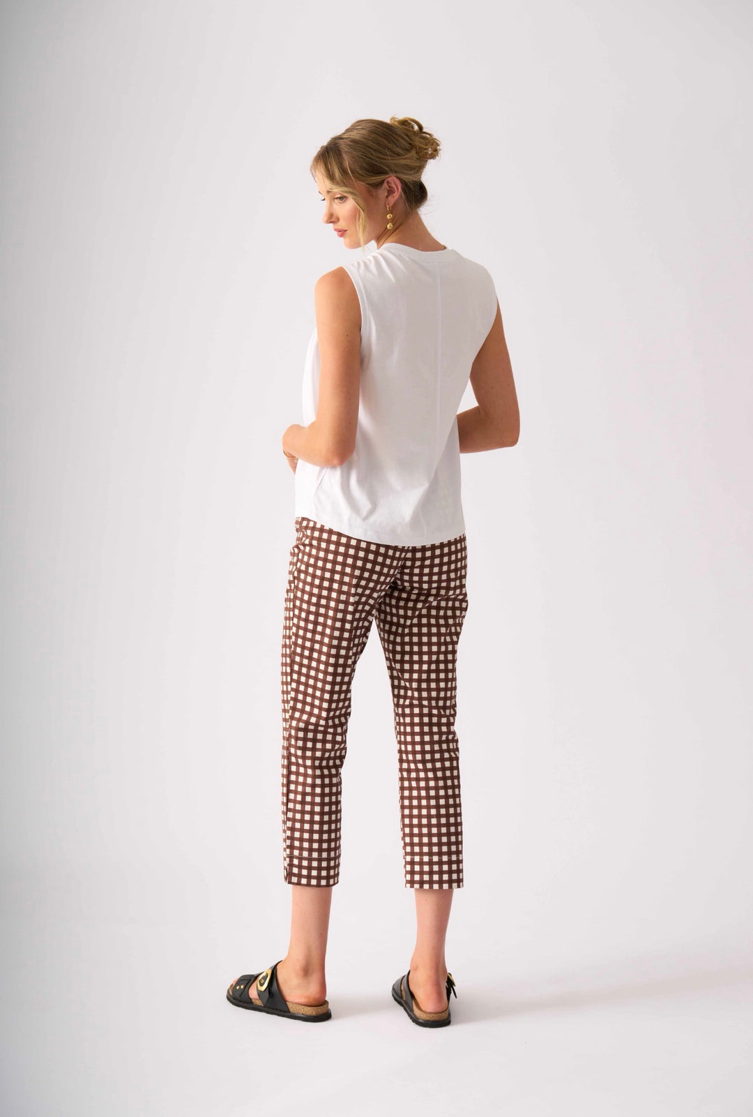 FOIL FUSS FREE CAPRI PRINTED PANT
