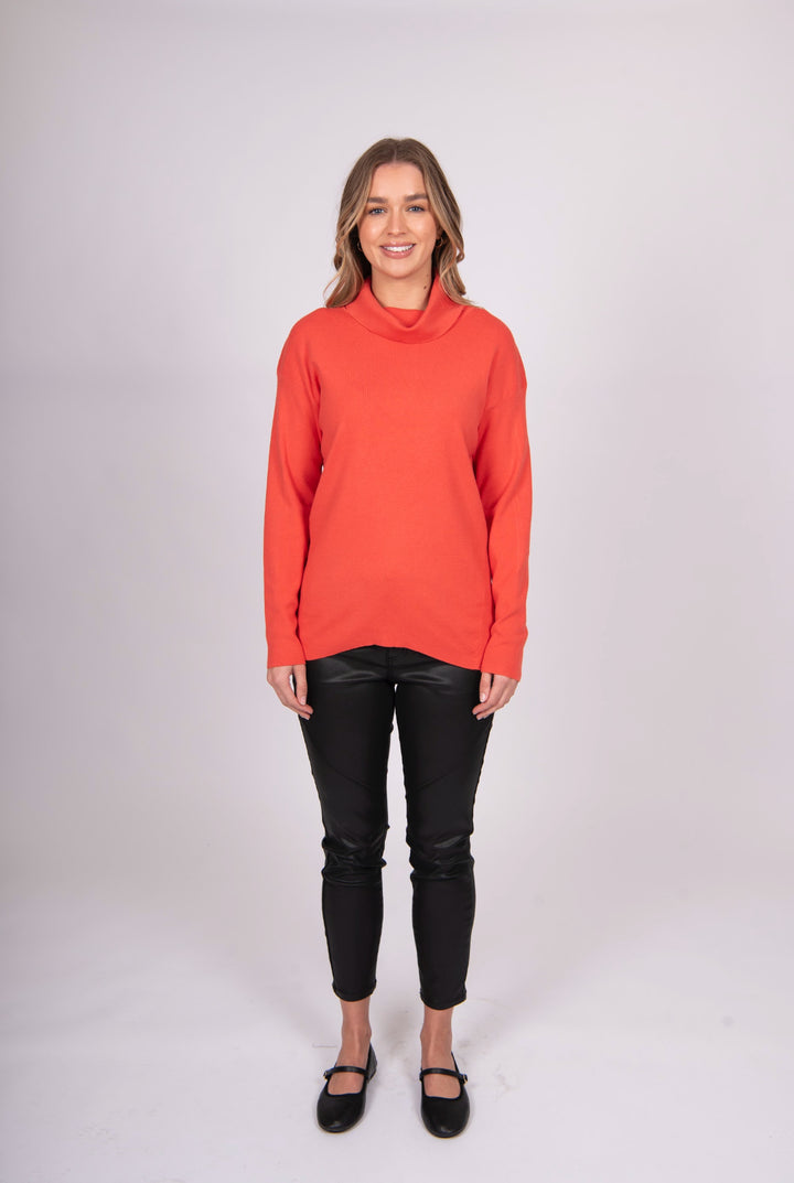 BELLA KNITWEAR ROLL NECK JUMPER