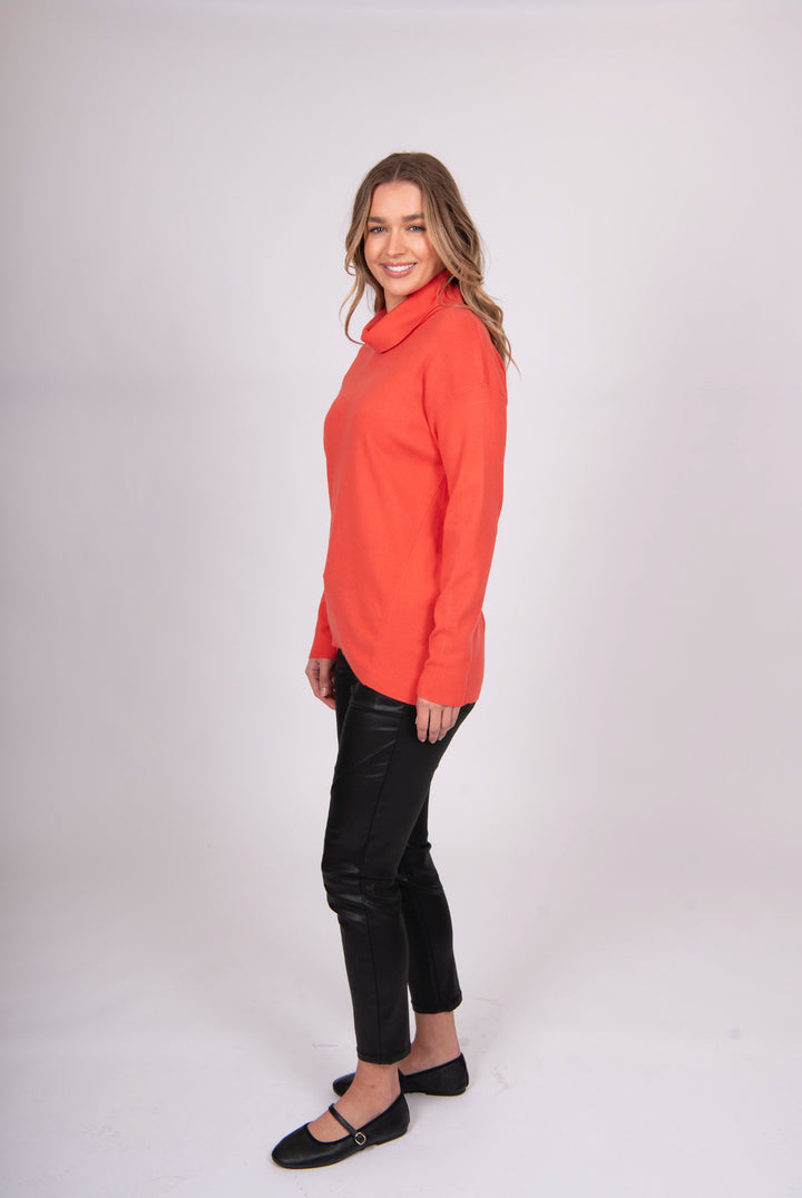 BELLA KNITWEAR ROLL NECK JUMPER