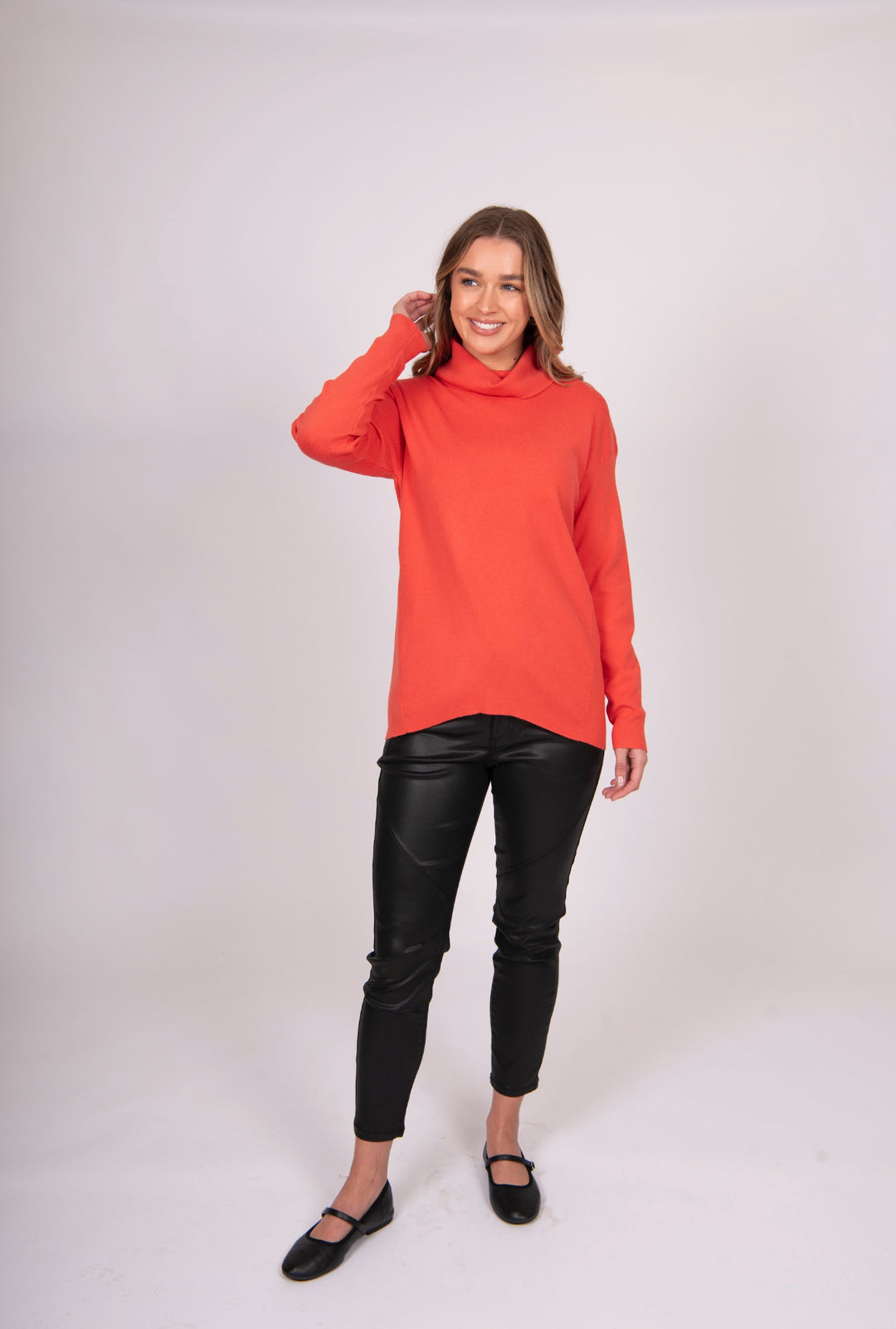 BELLA KNITWEAR ROLL NECK JUMPER